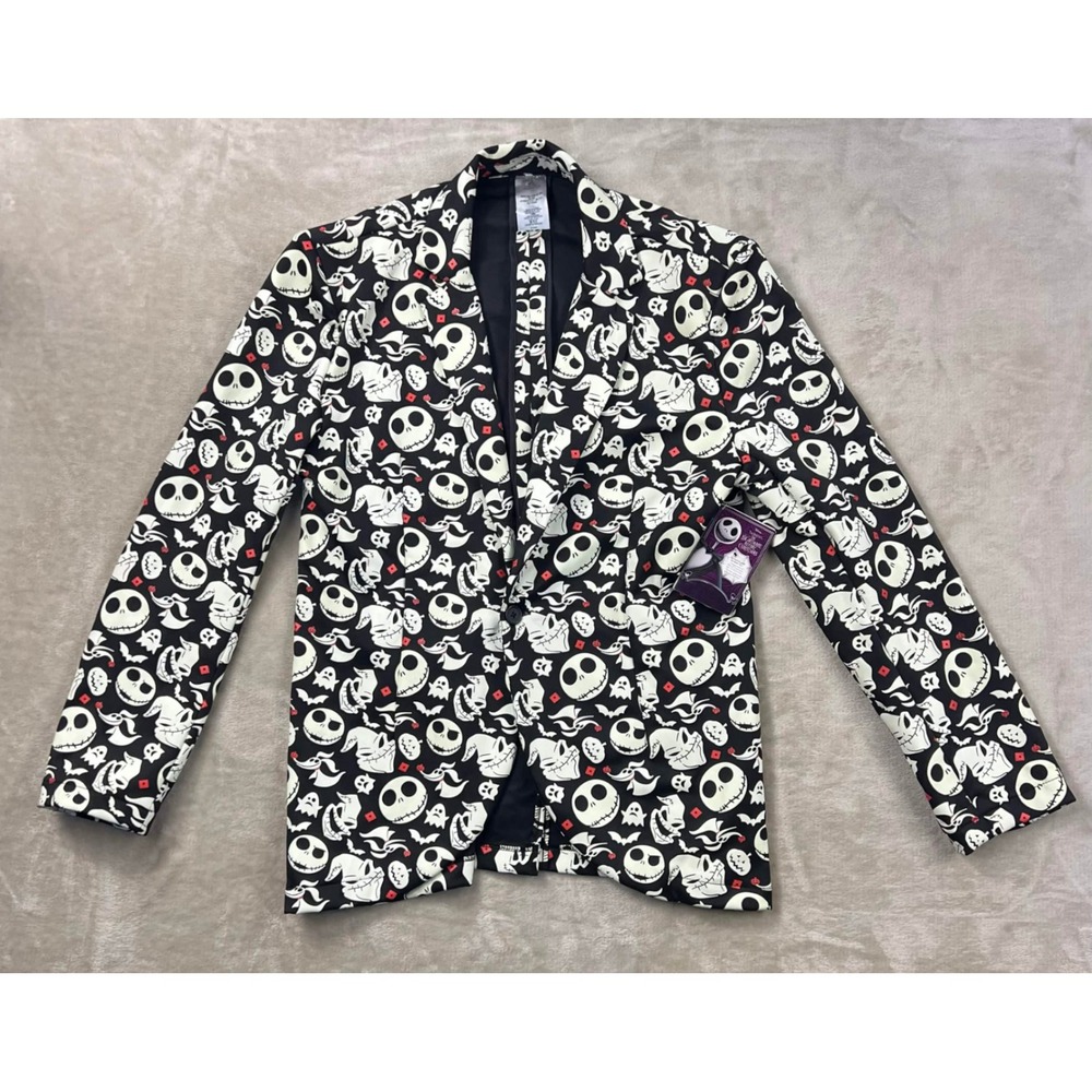 Disney Nightmare Before Christmas Glow In The Dark Jack Skellington Blazer M/L